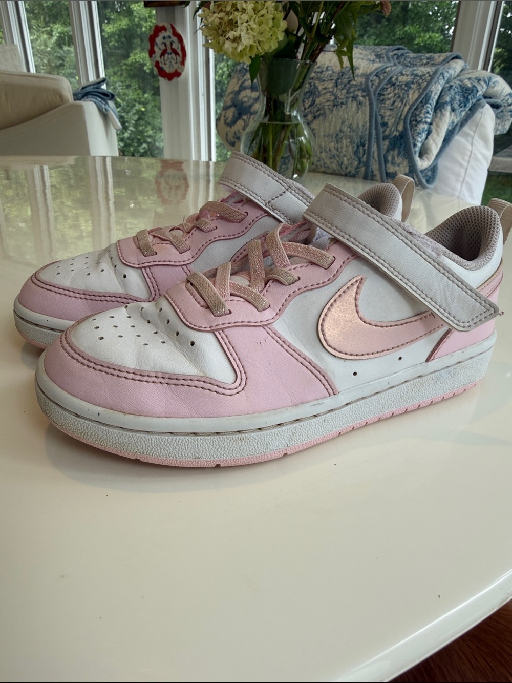 Nike Court Borough Low Recraft - light pink / white